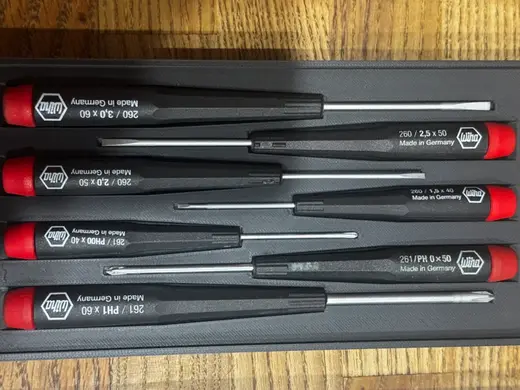 Wiha 7pc Screwdriver drawer organizer tray 26197