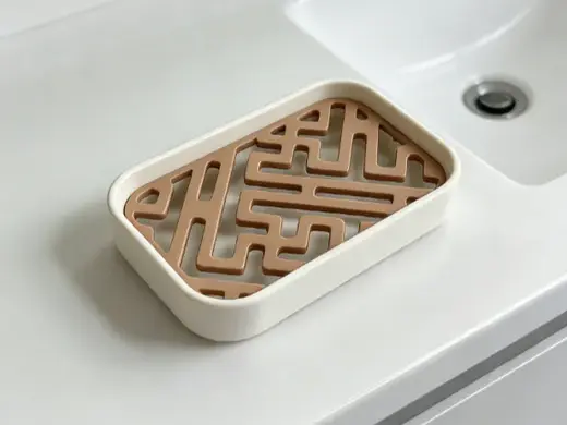 肥皂盒 可拆卸 可沥水 可爱盒子肥皂架 旅行肥皂盒 香皂盒 香皂架 海绵架 加大尺寸带排水沥水便携