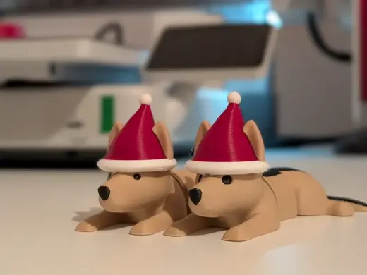 Santa German Shepherd Dog - Articulated Animal