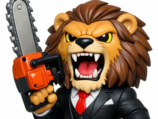Milei - Lion _ Chainsaw - Motosierra - Leon