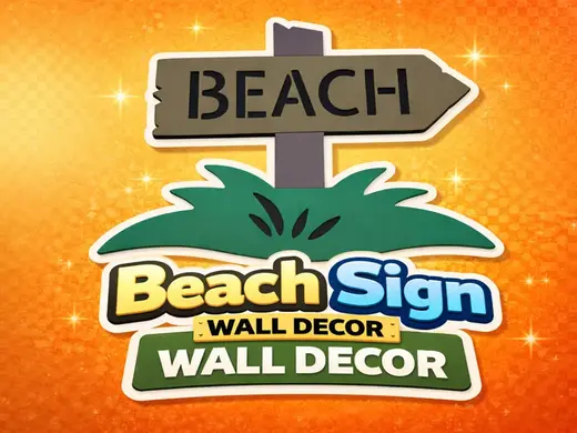 Beach Sign Wall Decor