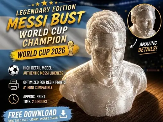 Lionel Messi Bust World Cup A1 Mini