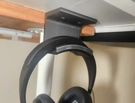 Under desk headphone holder