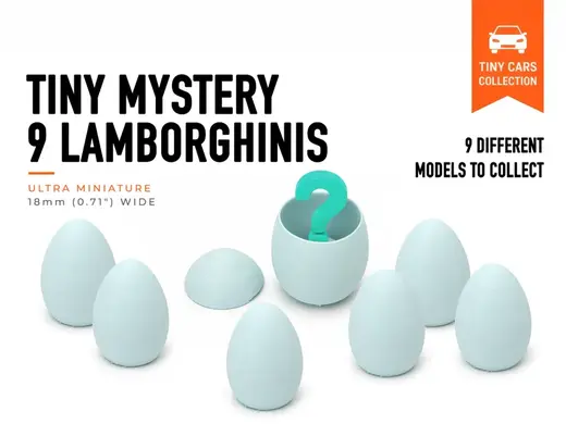 Tiny Mystery 9 Lamborghinis - Mini Cars Series