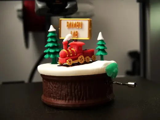 A Winter Train Music Box