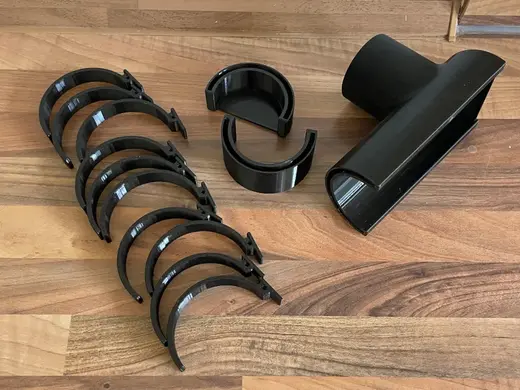 Dachrinne 75mm Halterung Set