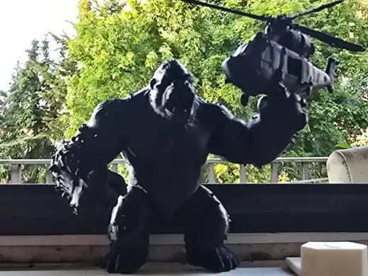 King Kong with Helicopter Action Figure
