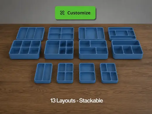 Parametric sorting trays