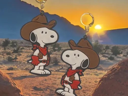Cowboy Snoopy Earrings/Keychain