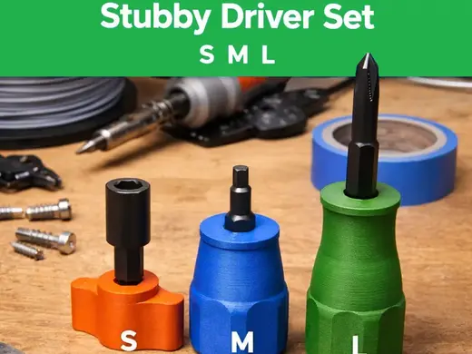 Stubby Hex Bit Driver 1/4 inch – S / M / L