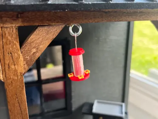 Hummingbird Feeder for Dollhouse Miniature
