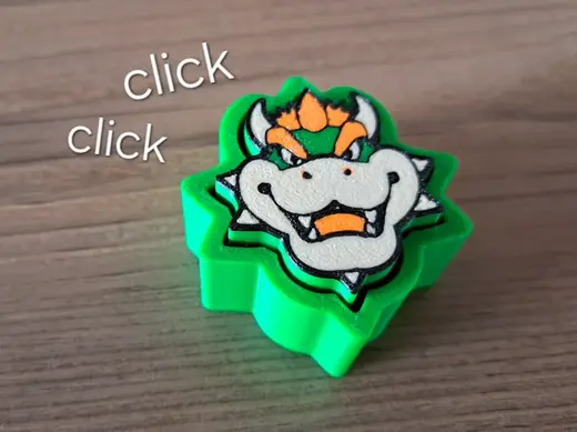 Bowser fidget clicker with keyboard switch