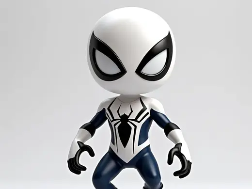 White and black spider man