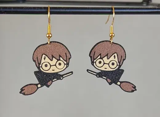 Harry Potter "Harry on Broom" Earrings