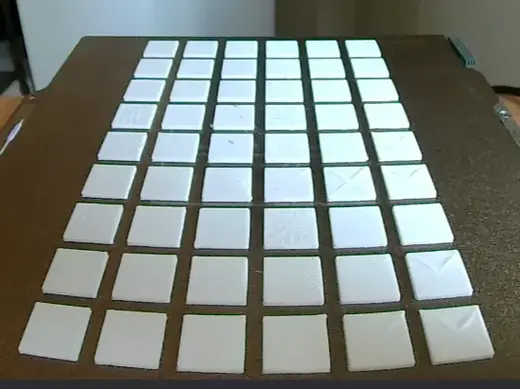 In depth ironing calibration test