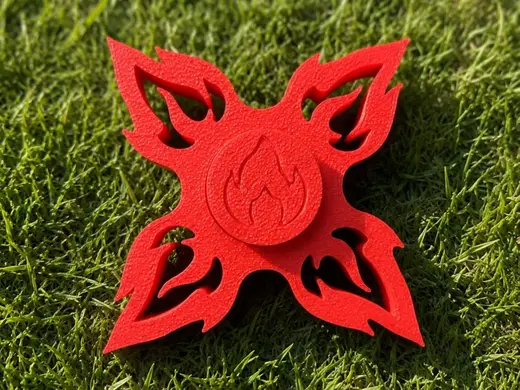 Fidget Spinner Fire - Print In Place