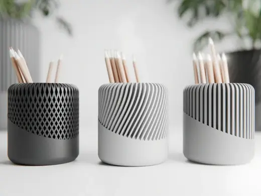 Japandi Pencil Holders (3 versions, slant bottom)