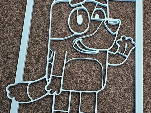 Bluey Line Art Sign