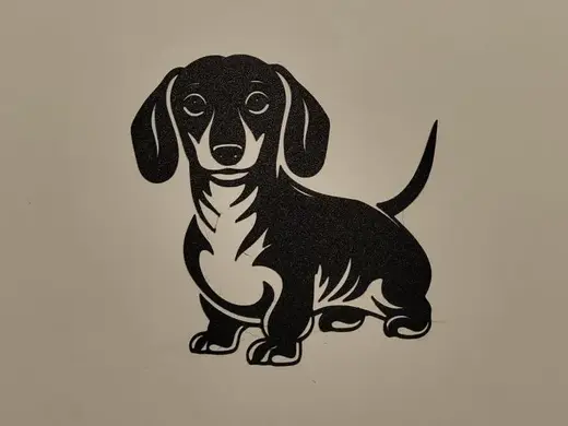 dachshund silhouette wall art