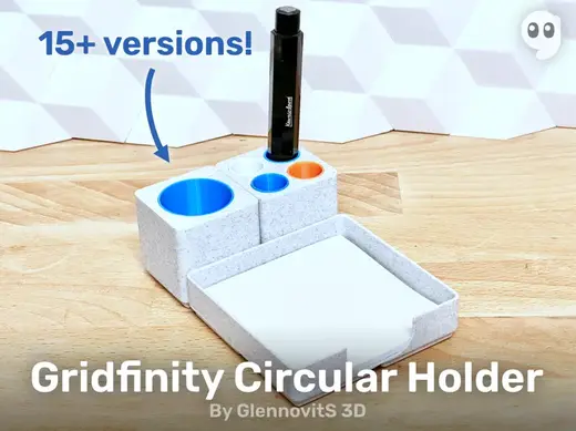 Gridfinity Circular Holder - Clean stand, easy use