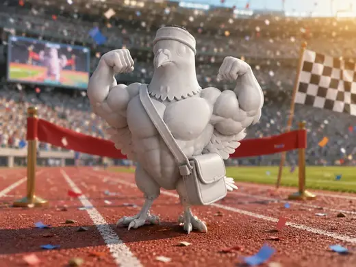 Muscular Carrier Pigeon – Funny Mail Bird Statue