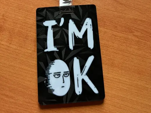 One Punch Man "I'm OK" ID Card Holder