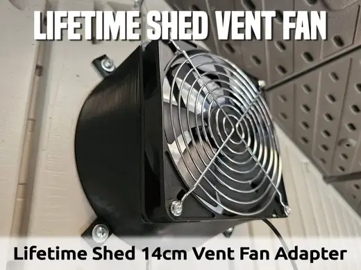 Lifetime Shed Vent 14cm fan adapter