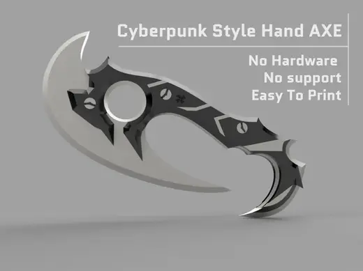 Cyberpunk style hand axe tactical axe