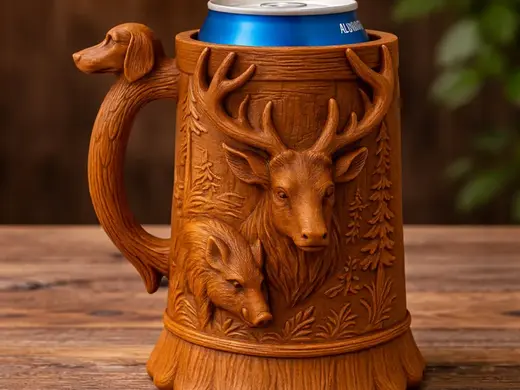 Bierkrug, Jagddesign , Dosenbierkrug