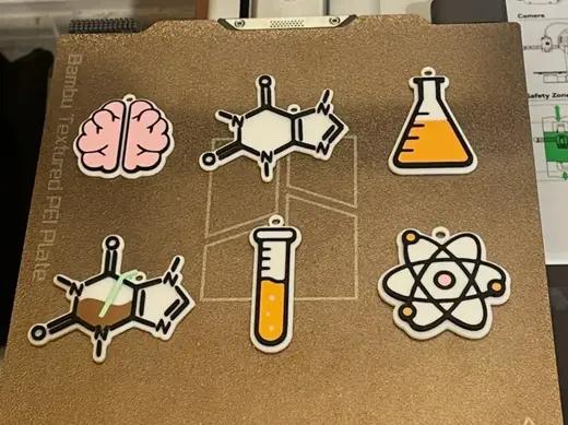 Cute Kawaii Chemistry Keychains
