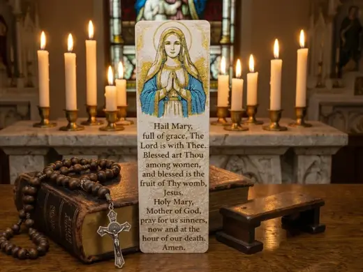 Holy Mother, Hail Mary Prayer Bookmark