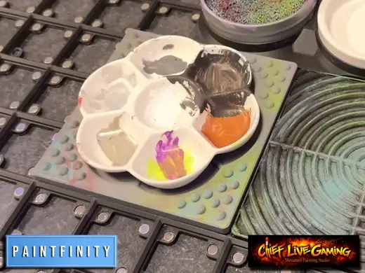 MEEDEN 7well Ceramic Paint Palette Gridfinity Dock