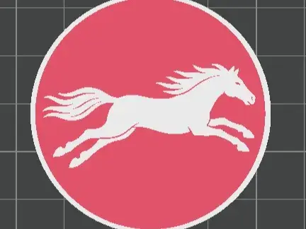 Horse brooch ornament / coin