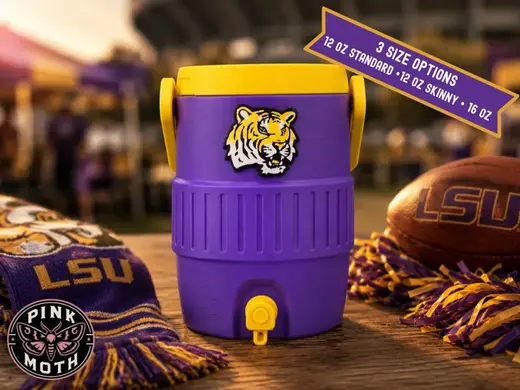 LSU Tigers Koozie - Snap in Logo