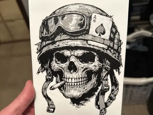 Marine skull Black and White