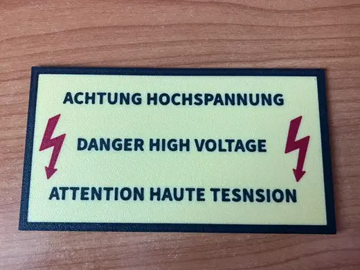 High Voltage Sign (Danger/Gefahr/Haute Tension)