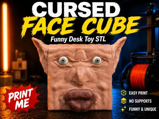 Cursed Face Cube - Funny Desk Toy
