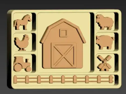Farm Sensory Tray Interchangeable Sensory Board