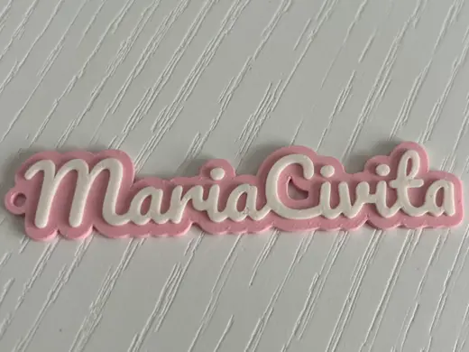 MariaCivita 3d printed name keychain personalized