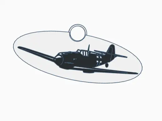 Bf 109 Plane keychain / zipper