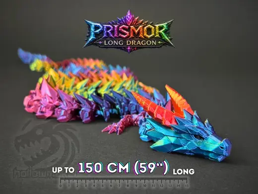 Prismor - Long Crystal Stone Dragon