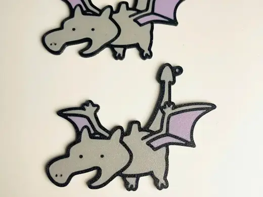 Aerodactyl, Kabutops, Omastar Pokemon Keychain