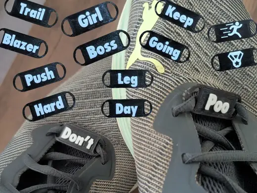 Flexible Motivational Running Shoe Charm