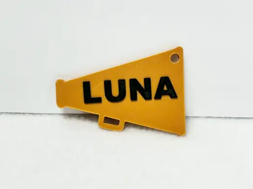 Customizable Megaphone Cheer bag tag