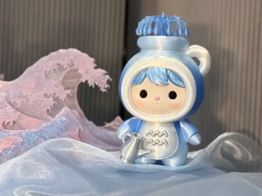 水瓶座 水瓶 水瓶座标志 十二星座 盲盒 娃娃 公仔 模型 手办水瓶座星座 拆件分色 免AMS