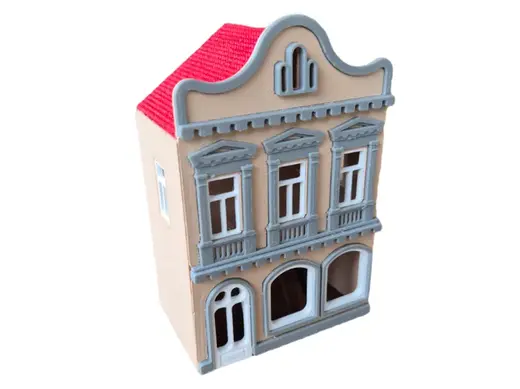 H0 scale Secession-style small town house