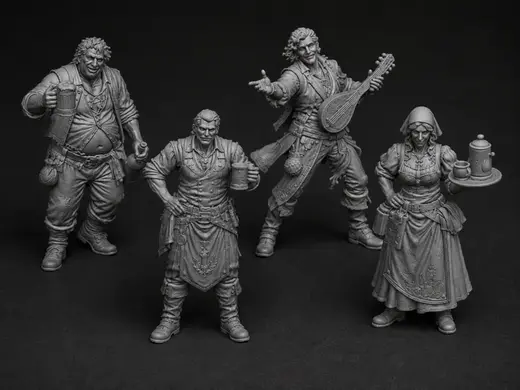 Medival Inn/Tavern NPC pack 32mm miniatures