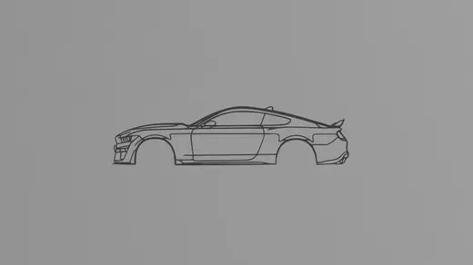 Ford Mustang Shelby GT500 2D Wall art
