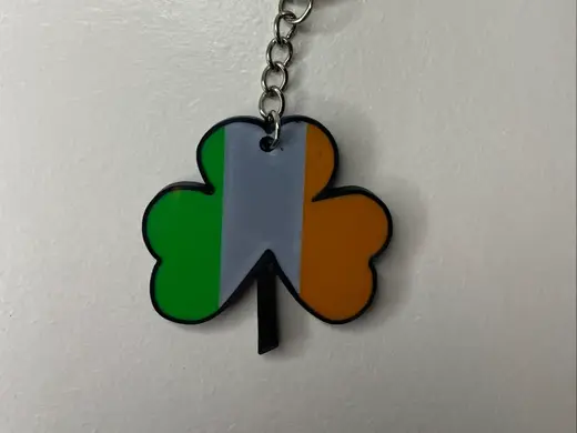 Ireland flag coloured shamrock/clover