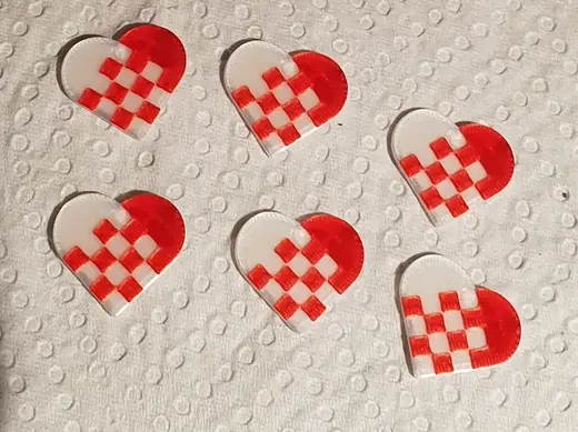 Miniature Danish Christmas Pleated Hearts (1:12)